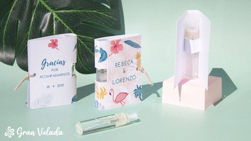 Perfumes miniatura detalles para invitados boda