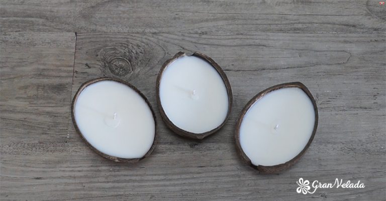 Velas de coco paso 6