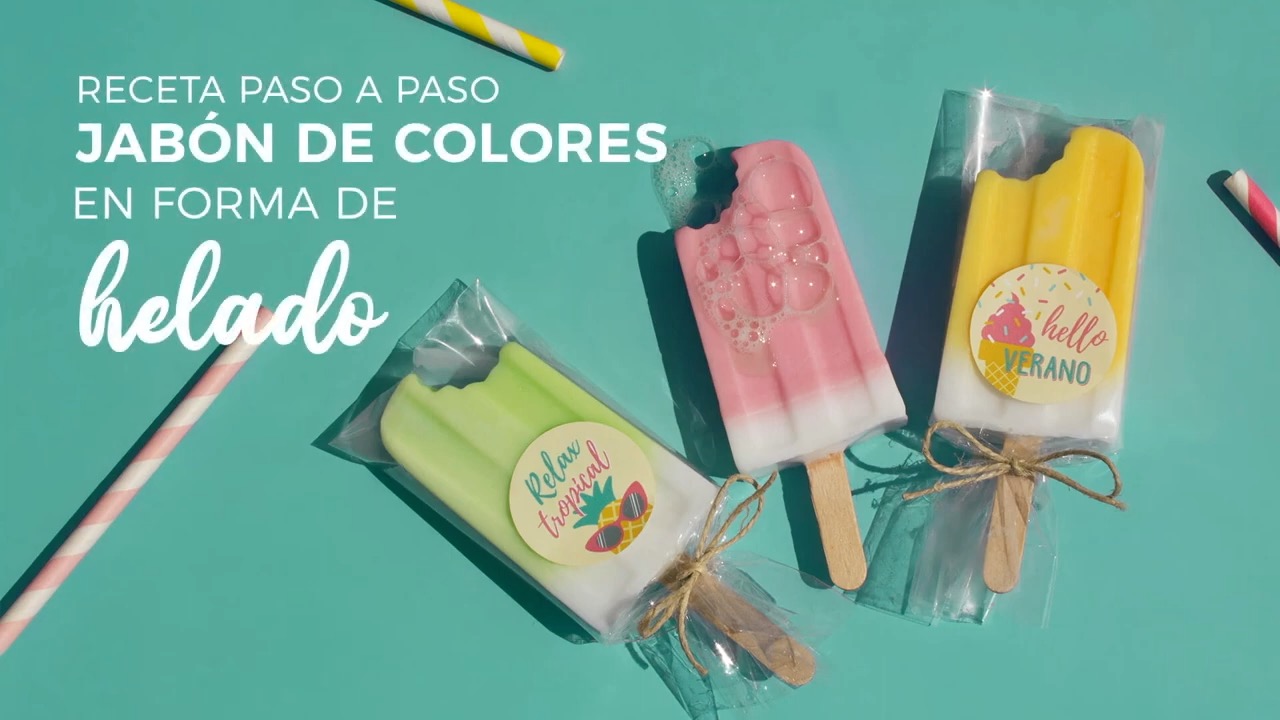 Jabon de colores en forma de helado