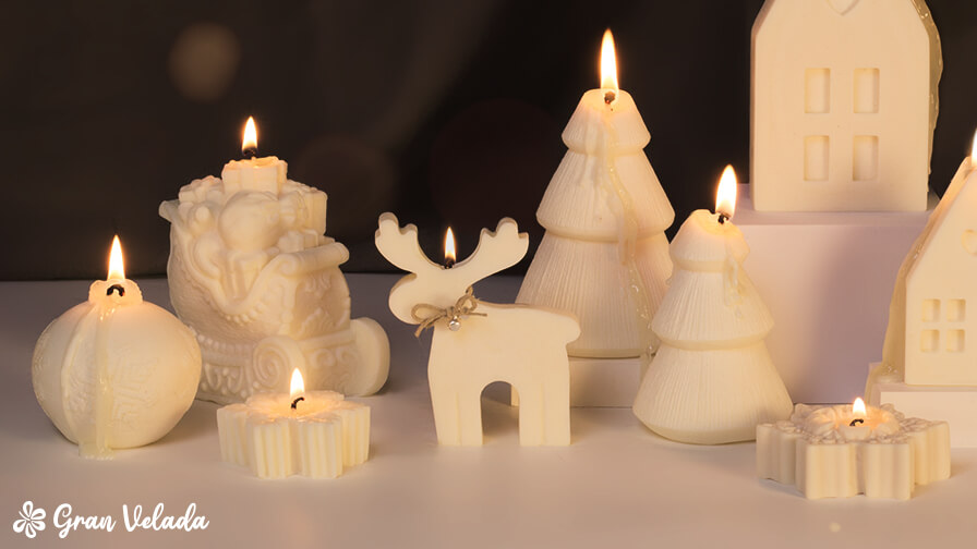 Cómo hacer velas de Navidad con cera de soja 1