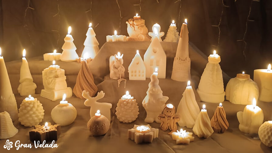 Cómo hacer velas de Navidad con cera de soja 2